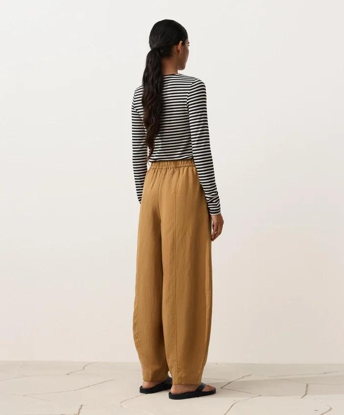 Balloon Trousers Lyocell Blend and 24% Linen with Seams Balloon Trousers Lyocell Blend and 24% Linen with Seams