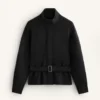 Belted Jacket with Brushed Modal Belted Jacket with Brushed Modal