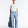 Boxy Cotton Blend T-Shirt with Slogan Boxy Cotton Blend T-Shirt with Slogan
