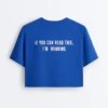 Boxy Cropped Cotton Blend Slogan T-Shirt Boxy Cropped Cotton Blend Slogan T-Shirt