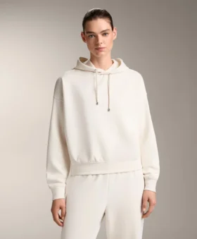 Boxy Hoodie with Brushed Modal