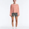 Boxy Long-Sleeved Stripe 100% Cotton T-Shirt Boxy Long-Sleeved Stripe 100% Cotton T-Shirt