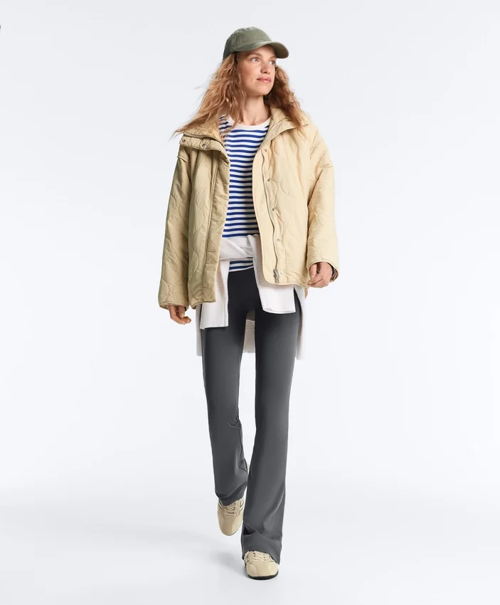 Boxy Long-Sleeved Stripe 100% Cotton T-Shirt Boxy Long-Sleeved Stripe 100% Cotton T-Shirt