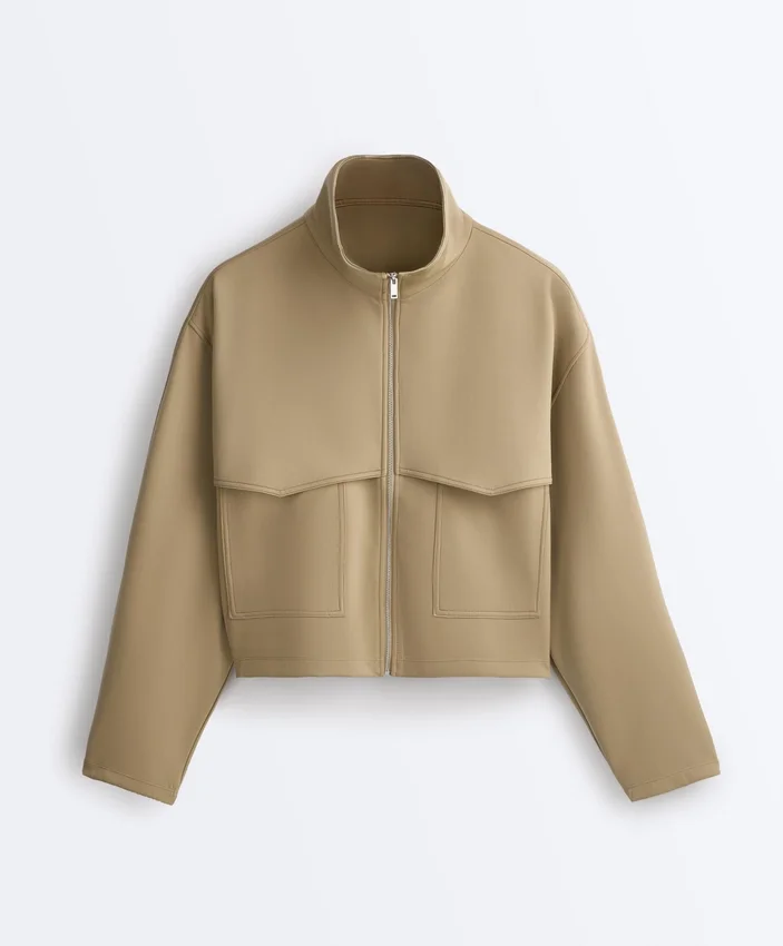 Boxy Neoprene-Effect Jacket Boxy Neoprene-Effect Jacket