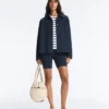 Boxy Oversize Striped Cotton Blend Long Sleeve T-Shirt Boxy Oversize Striped Cotton Blend Long Sleeve T-Shirt