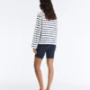 Boxy Oversize Striped Cotton Blend Long Sleeve T-Shirt Boxy Oversize Striped Cotton Blend Long Sleeve T-Shirt