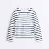 Boxy Oversize Striped Cotton Blend Long Sleeve T-Shirt Boxy Oversize Striped Cotton Blend Long Sleeve T-Shirt