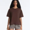 Boxy Short-Sleeved Cotton Blend T-Shirt Boxy Short-Sleeved Cotton Blend T-Shirt