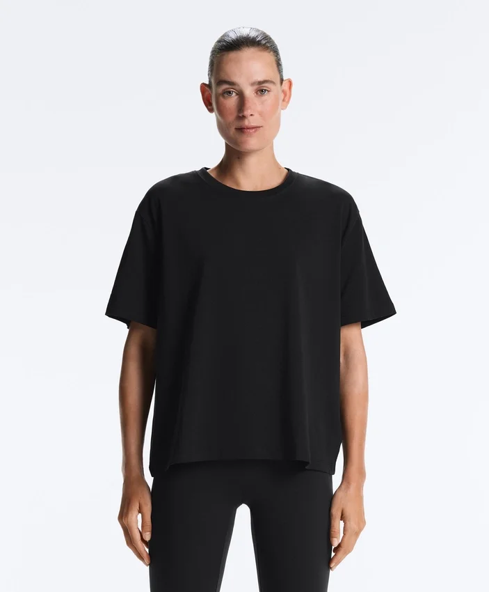 Boxy Short-Sleeved Cotton Blend T-Shirt Boxy Short-Sleeved Cotton Blend T-Shirt