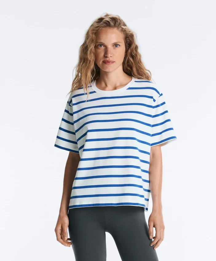 Boxy Short-Sleeved Cotton Blend T-Shirt Boxy Short-Sleeved Cotton Blend T-Shirt