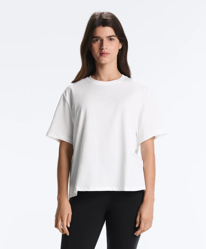 Boxy Short-Sleeved Cotton Blend T-Shirt Boxy Short-Sleeved Cotton Blend T-Shirt