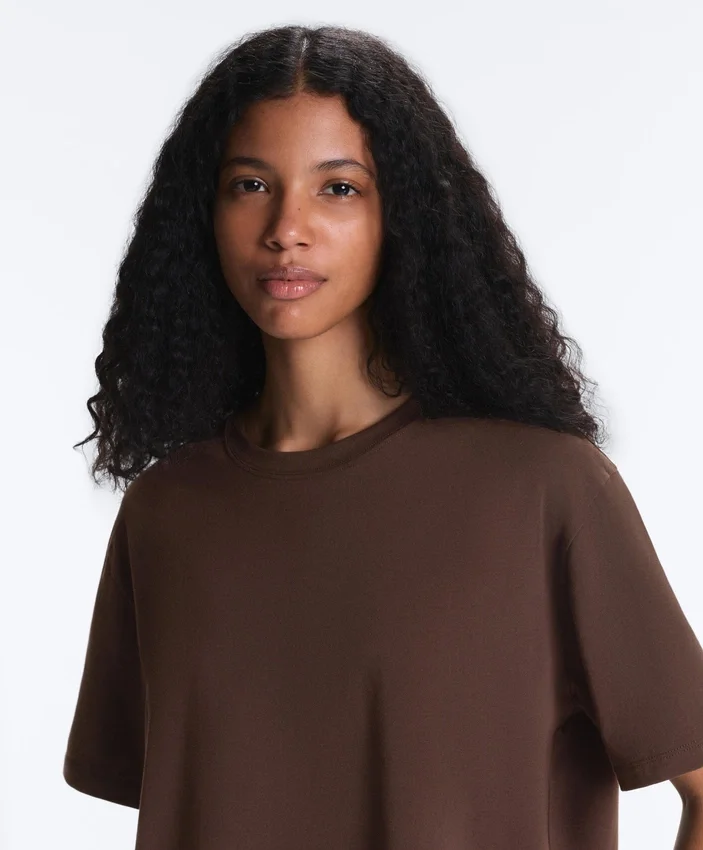 Boxy Short-Sleeved Cotton Blend T-Shirt Boxy Short-Sleeved Cotton Blend T-Shirt