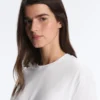 Boxy Short-Sleeved Cotton Blend T-Shirt Boxy Short-Sleeved Cotton Blend T-Shirt