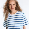 Boxy Short-Sleeved Cotton Blend T-Shirt Boxy Short-Sleeved Cotton Blend T-Shirt