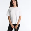 Boxy Short-Sleeved Cotton Blend T-Shirt Boxy Short-Sleeved Cotton Blend T-Shirt