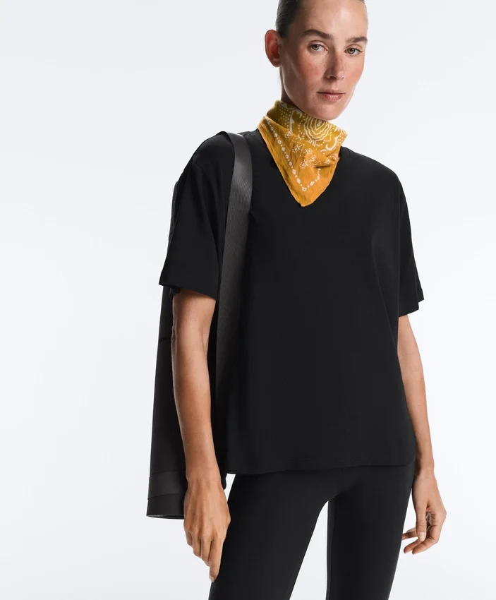 Boxy Short-Sleeved Cotton Blend T-Shirt Boxy Short-Sleeved Cotton Blend T-Shirt