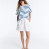 Boxy Short-Sleeved Cotton Blend T-Shirt Boxy Short-Sleeved Cotton Blend T-Shirt