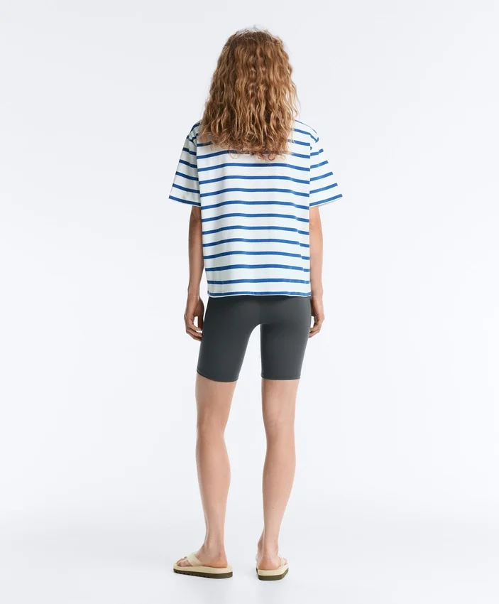 Boxy Short-Sleeved Cotton Blend T-Shirt Boxy Short-Sleeved Cotton Blend T-Shirt