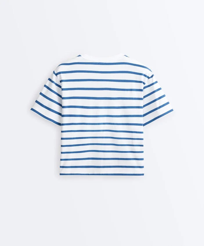 Boxy Short-Sleeved Cotton Blend T-Shirt Boxy Short-Sleeved Cotton Blend T-Shirt