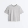 Boxy Short-Sleeved Cotton Blend T-Shirt Boxy Short-Sleeved Cotton Blend T-Shirt