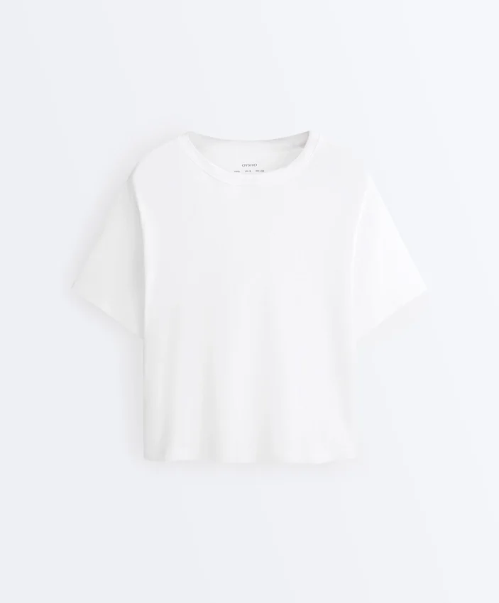 Boxy Short-Sleeved Cotton Blend T-Shirt Boxy Short-Sleeved Cotton Blend T-Shirt