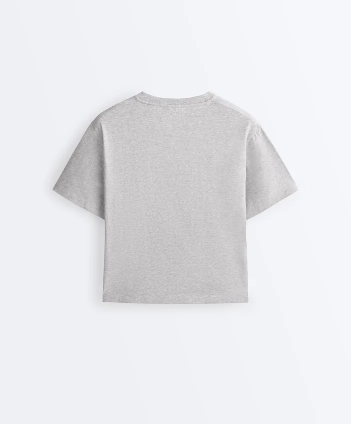 Boxy Short-Sleeved Cotton Blend T-Shirt Boxy Short-Sleeved Cotton Blend T-Shirt