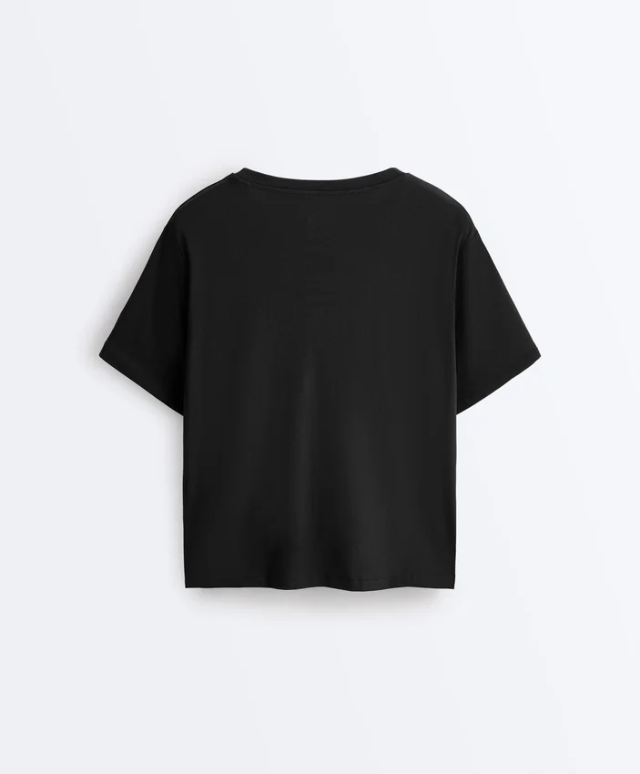 Boxy Short-Sleeved Cotton Blend T-Shirt Boxy Short-Sleeved Cotton Blend T-Shirt