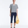 Boxy Short-Sleeved Polo Neck Cotton Blend T-Shirt Boxy Short-Sleeved Polo Neck Cotton Blend T-Shirt