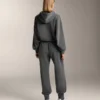Boxy Hooded Sweatshirt with Brushed Modal Marl Boxy Hooded Sweatshirt with Brushed Modal Marl