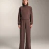 Wide-Leg Rib Straight Trousers with Brushed Modal Wide-Leg Rib Straight Trousers with Brushed Modal