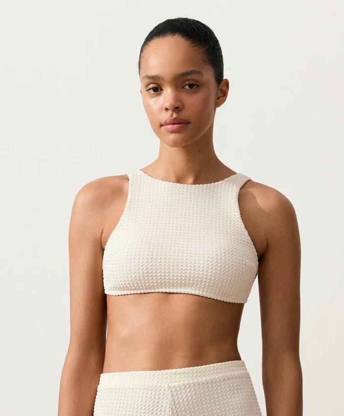 Bubble-Texture Crochet Bikini Top Bubble-Texture Crochet Bikini Top