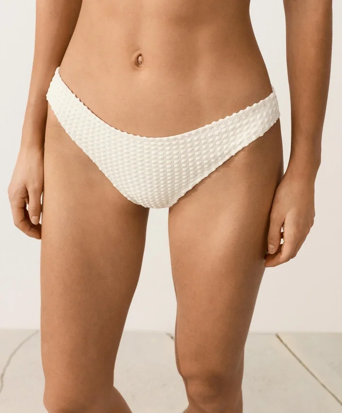 Bubble-Texture Crochet Classic Bikini Briefs Bubble-Texture Crochet Classic Bikini Briefs