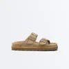 Buckle Split-Leather Platform Sandals Buckle Split-Leather Platform Sandals