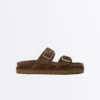 Buckle Split-Leather Platform Sandals Buckle Split-Leather Platform Sandals