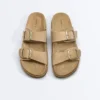 Buckle Split-Leather Platform Sandals Buckle Split-Leather Platform Sandals