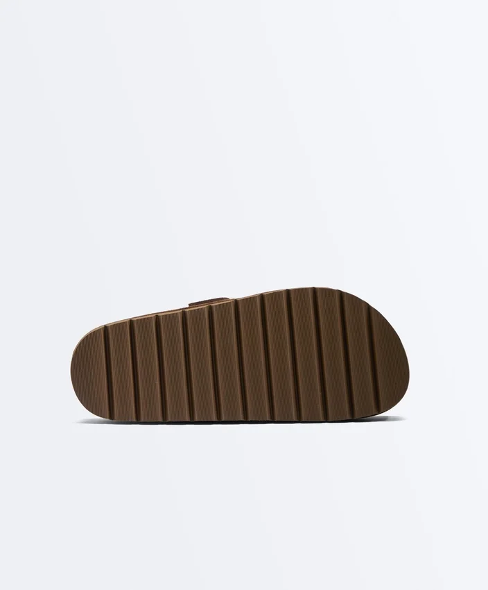 Buckle Split-Leather Platform Sandals Buckle Split-Leather Platform Sandals
