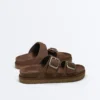 Buckle Split-Leather Platform Sandals Buckle Split-Leather Platform Sandals