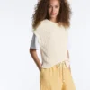 Cable Knit Round Neck Vest Cable Knit Round Neck Vest