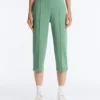 Capri Piqué Trousers with Cotton Belt Loops Capri Piqué Trousers with Cotton Belt Loops