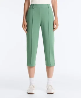 Capri Piqué Trousers with Cotton Belt Loops