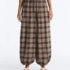 Check Cotton-Blend Bloomer Trousers