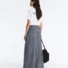 Check Cotton Blend Wide-Leg Trousers