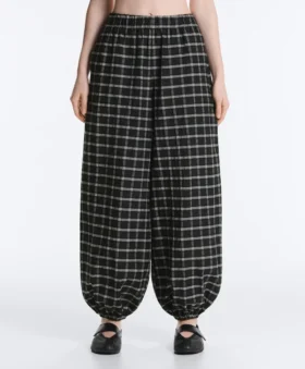 Check Cotton Bloomer Trousers