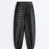 Check Cotton Bloomer Trousers