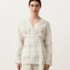 Check Linen and Lyocell Blend Kimono Shirt Check Linen and Lyocell Blend Kimono Shirt