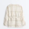 Check Linen and Lyocell Blend Kimono Shirt Check Linen and Lyocell Blend Kimono Shirt