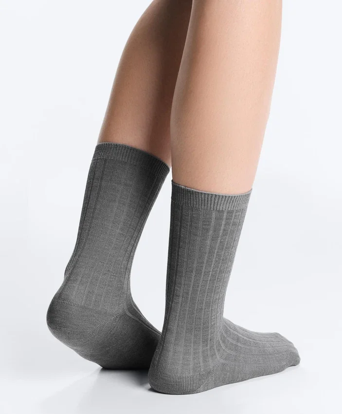 Classic Rib Silk Blend Sock Classic Rib Silk Blend Sock