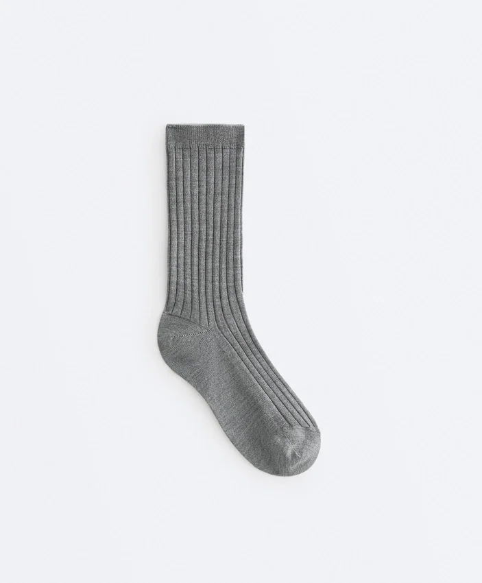 Classic Rib Silk Blend Sock Classic Rib Silk Blend Sock