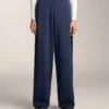 Cocoon Trousers with Side Pleat and Brushed Modal