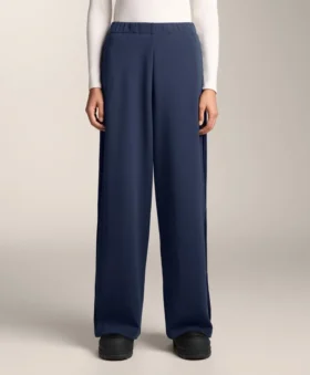 Cocoon Trousers with Side Pleat and Brushed Modal